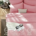 thumbnail image 3 of Flymme King Size Pink Comforter Sets 7 Pieces Bed in a Bag King Bed Set Modern Lightweight All Seasons Complete Pink Bedding Set for Bedroom, 3 of 8