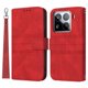 thumbnail image 1 of For Xiaomi 15 Pro Case Wallet Skin-Touch Leather Imprinted Phone Cover - Red, 1 of 5