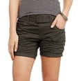 thumbnail image 1 of No Boundaries Juniors' Rouched Belted Shorts, 1 of 2