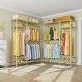 thumbnail image 6 of VIPEK V2S Heavy Duty Clothes Rack 4 Tiers Wire Shelving Garment Racks with 3 Hanging Rods, Gold, 6 of 8