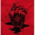 thumbnail image 2 of Diamond Bleeding Heart Compass Unisex Fleece Graphic Zip Up Hoodie Brisco Brands 2X, 2 of 5