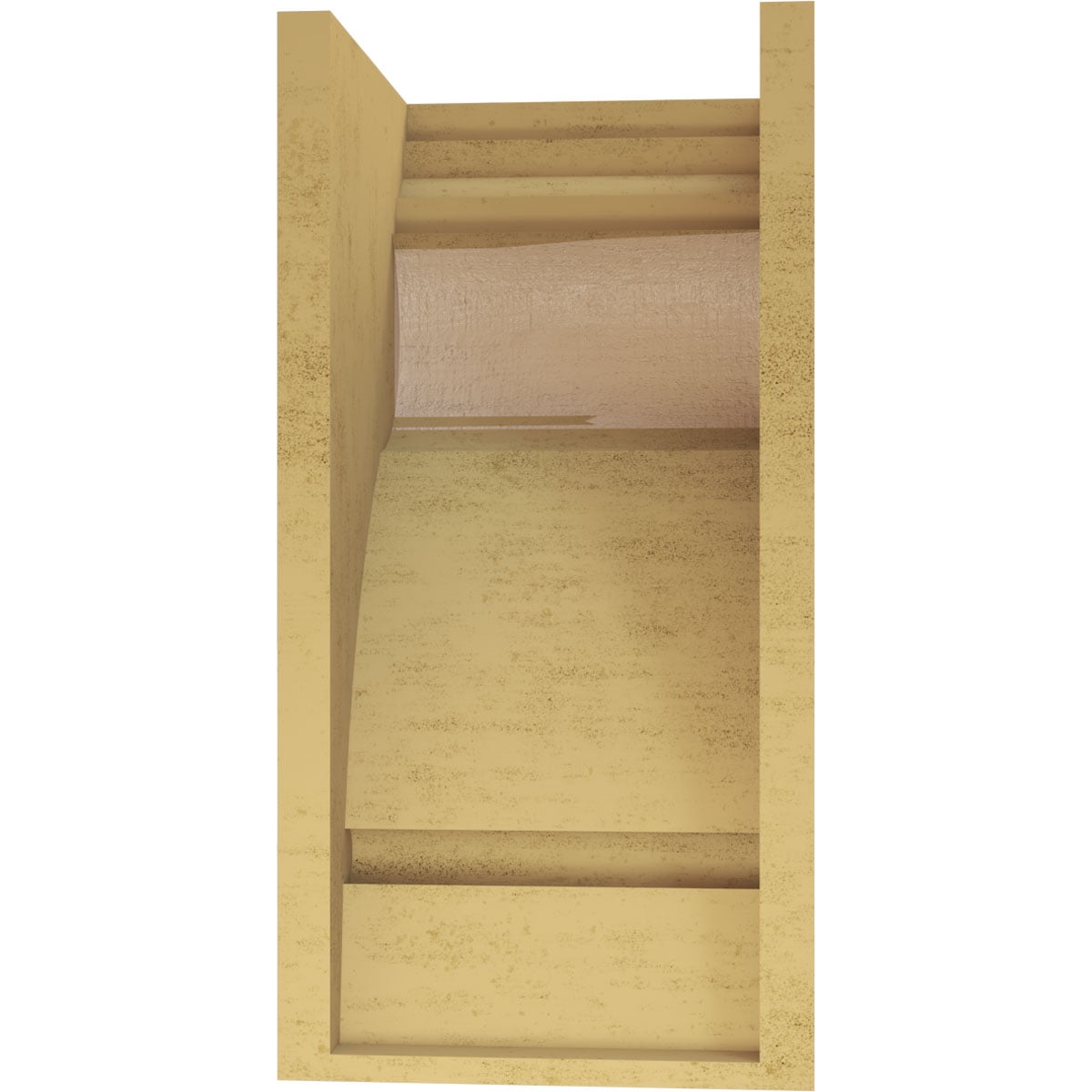 10"W x 10"D x 20"H Wide Mayflower Rough Cedar Woodgrain TimberThane Corbel, Primed Tan