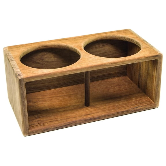 Whitecap 62612 Teak Two Insulted Drink Rack