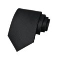 thumbnail image 3 of GUOOL Mens Tie 145cm Length Solid Color Formal Necktie for Graduation Wedding Gift Black, 3 of 9