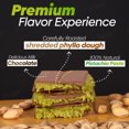 thumbnail image 5 of ZEGSY Exotic Belgian Chocolate Pistachio Kunafa Bar, 7.5 oz, Individually Wrapped Gourmet Treats, 5 of 12