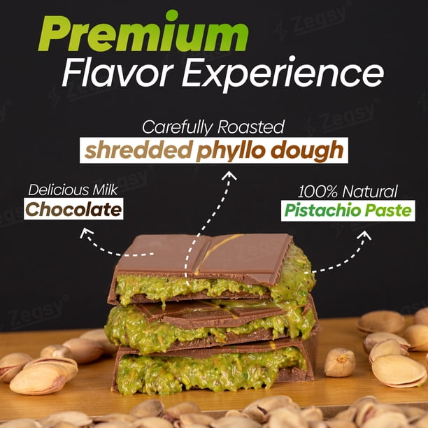 Dubai Chocolate Pistachio Knafeh Bar 7.5 oz | Office Treat