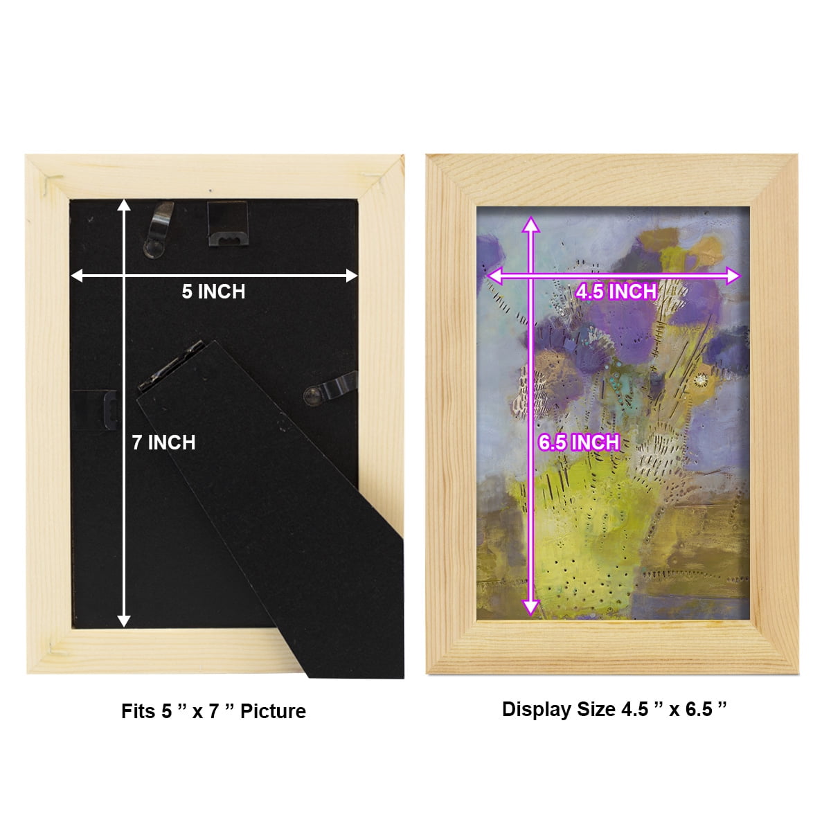 Blumen I -Framed Print w/glass-Natural Wood