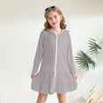 thumbnail image 4 of EnJoCho Girls Hooded Terr𝗒 Cover Up Swimsuit With Sunglasses Zipper Swim Dress Short Sleeve Ruffl𝖾 Coverups Bathing Suit Swimwear, 4 of 8