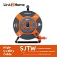 thumbnail image 6 of Link2Home 80 Ft Extension Cord Reel 4 Outlets 14AWG Cable Outdoor Use, 6 of 9