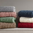 thumbnail image 6 of Madison Park 50 x 60" Contemporary Chenille Chunky Knit Throw in Sage, 6 of 9