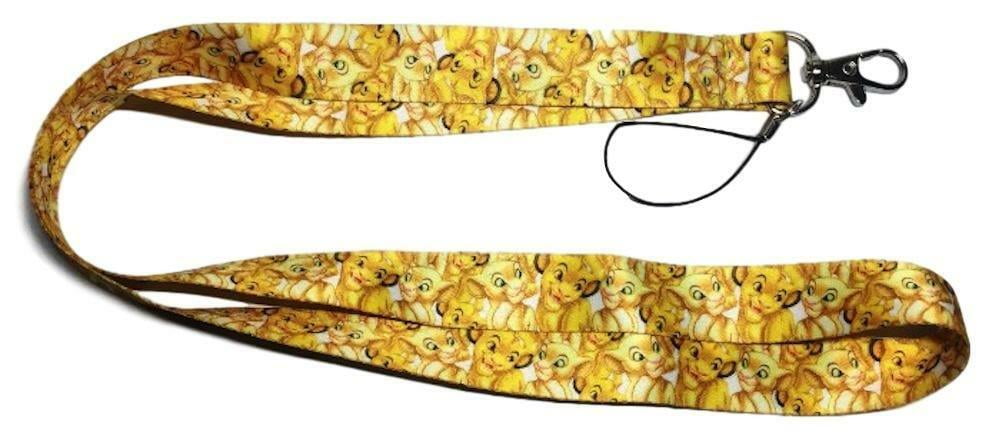 Lion King Characters All Over Print Lanyard With ID Holder Keychain 