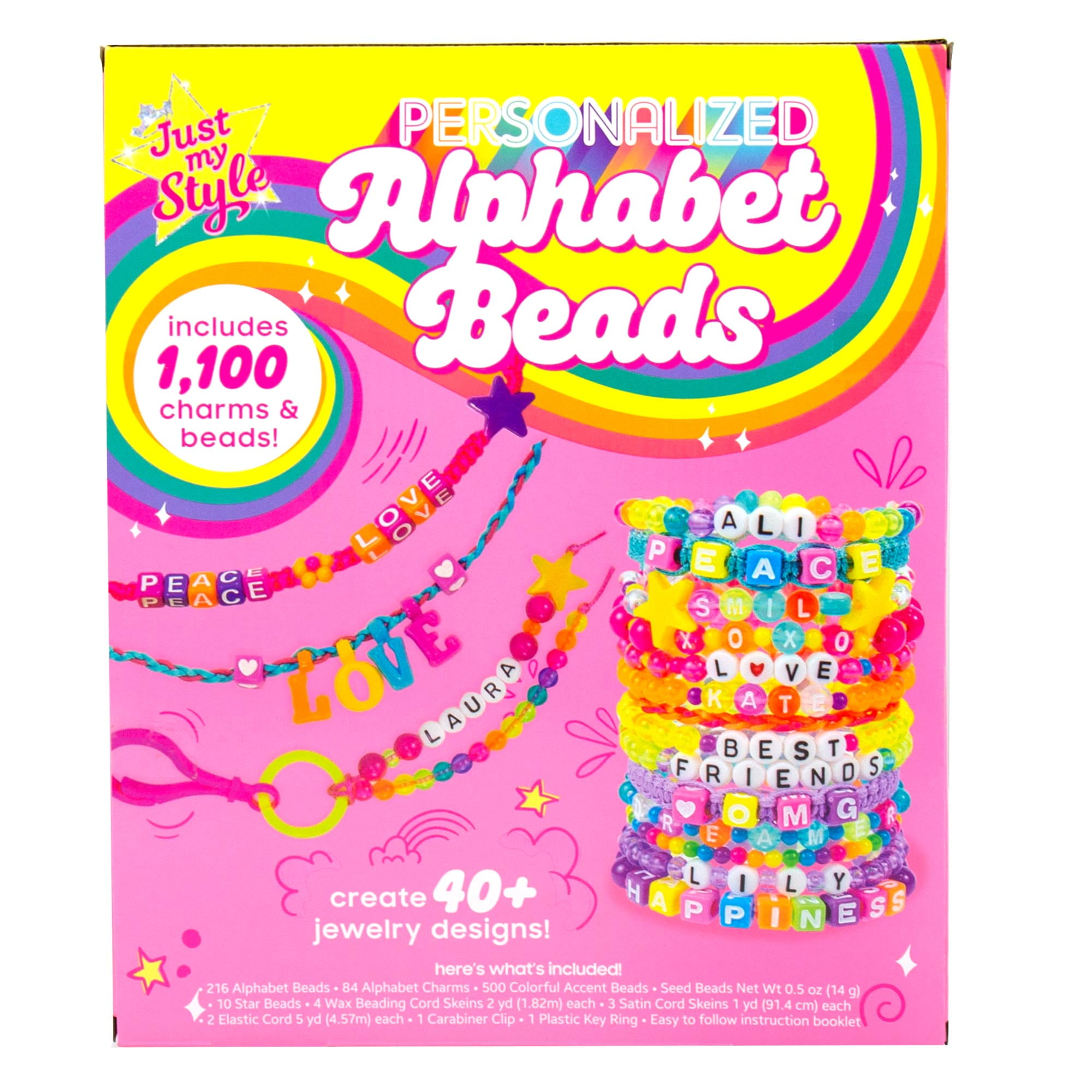 Amazon.com: Fashion Angels Alphabet Bead Kit, 500+ Colorful Charms and Beads  With Small Bead Organizer - Preppy Bracelet Making Kit for Teen Girls,  Recommended for Ages 8 And Up : Toys & Games
