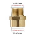 thumbnail image 2 of Adaptador de conexión de tuberías Inwindrain, paquete de 2, 1/2 G (BSP) a 1/2 NPT, 2 of 8