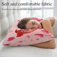 thumbnail image 5 of Valentine's Day Pillow Covers, Linen Long Throw Pillow Case, Watercolor Heart Love Modern Boho Holiday Pillow Protector Decorative Cushion Cover for Living Room/Bedroom 16" x 24", 5 of 8