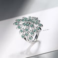thumbnail image 3 of Bijoux en Liquidation Mode Dames Style Paon Ouverture Ajustée Vert, 3 of 5