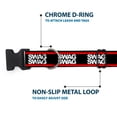thumbnail image 5 of Buckle-Down Pet Collar, Dog Collar Plastic Buckle, Double Swag Black White Red Stripe, 9.5 to 13 Inches 1.0 Inch Wide, 5 of 8