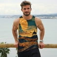 thumbnail image 6 of Rateoe Sunset Desert Journey Pattern Sleeveless Gym Shirt Muscle Tee Breathable Workout Shirt Slim-Fit Tank Quick Dry Fit Muscle Tank Top Bodybuilding Sleeveless T Shirt-Large, 6 of 7