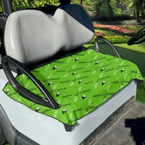 Renewold Golf Cart Seat Cover Soft Comfort Golf Cart Seat Towel Blanket Fits for EZGO Yamaha Club Cars and More 2-Seat Golf Cart, Golf Green