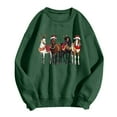 thumbnail image 4 of Fiaer Horse Christmas Sweatshirt for Women Western Crewneck Long Sleeve Pullovers Loose Fit Trendy Tops for Horse Lover Gift Dark Green M, 4 of 4