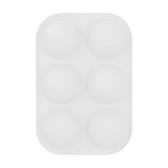 White 6-Cup Silicone Muffin Pan Non-Stick Cupcake Baking Mold BPA-Free Round Cupcake Tray Oven Microwave Freezer Safe Baking Mold for Muffins Brownies Dessert Baking 1PC