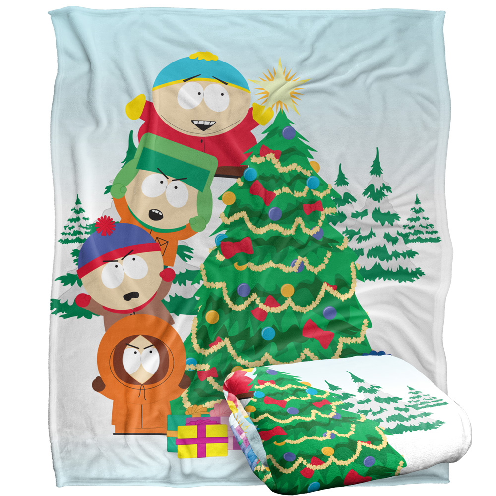 South Park Blanket, 50'x60' The Boys Decorating Tree Silky Touch Super