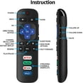 thumbnail image 4 of Remote for Roku TV Remote, 2-Pack TV Remotes Compatible for TCL Roku/Onn Roku/Hisense Roku/Philips Roku/Sharp Roku/Westinghouse Roku/Insignia Roku TV [Replacement Remote Control ONLY for TV], 4 of 7