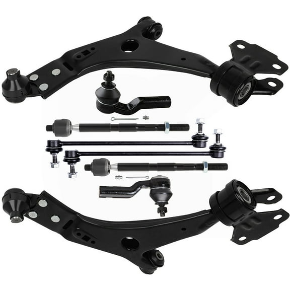 cciyu Front Lower Control Arm and Ball Joint Outer Inner Tie Rod End Sway Bar End Link Compatible Fit 2012-2018 For Ford Focus 2015-2018 For Ford Transit Connect 8pcs Steering Kit