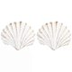 thumbnail image 1 of 2Pcs White Scallop Seashell Handle Cabinet Pull Drawer Handles Furniture Hardware Cupboard Door Knobs Cast Iron, 1 of 5