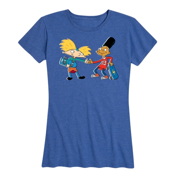 Hey Arnold! - Arnold and Gerald Skateboard - Women's Short Sleeve Graphic T-Shirt