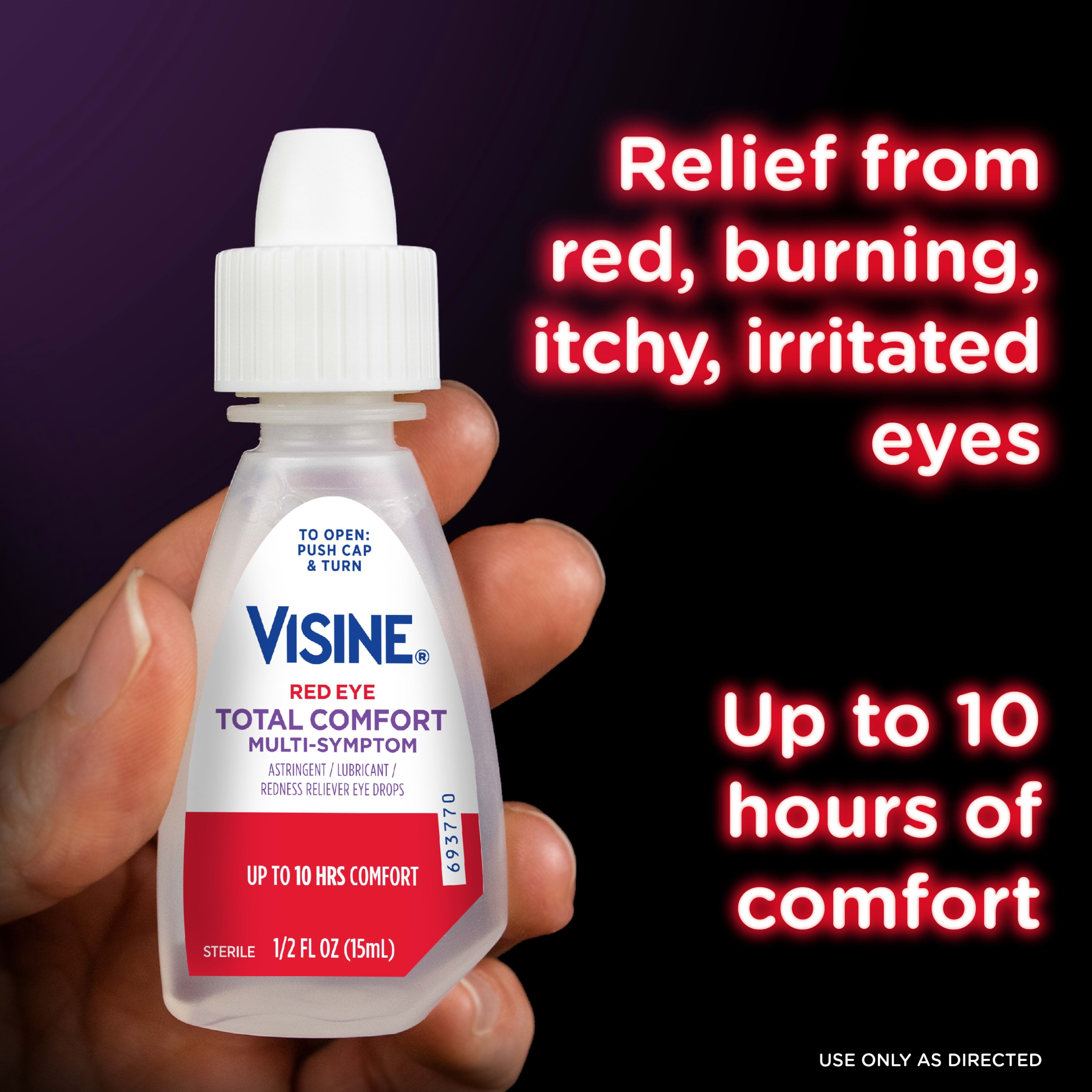 Visine Red Eye Total Comfort Multi-Symptom & Dry Eye Relief, 2 items