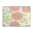 thumbnail image 3 of Peach Blossom Pattern Design 63''x48'' Plush Memory Foam Bath Mat, Soft, Absorbent, Non Slip, Durable, 3 of 7