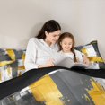thumbnail image 4 of Homewish Gray Gold Stripes Twin Comforter Sets,Modern Geometric Artwork Bedding Set,Black Reversible,2-Piece,1 Comforter and 1 Pillowcase, 4 of 7