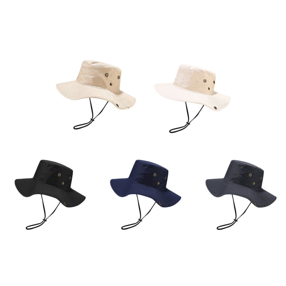 Foldable Safari Hat, Wide Brim Packable Booney Sun Hat for Travel, UPF 50  for Hiking, Fishing, Beach & Outdoor Adventures White