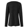 thumbnail image 5 of larppty Women Long Sleeve Tunic Tops V Neck Button Loose T Shirts 2025 Fall Dressy Casual Blouse Sweatshirt Fashion Clothing (Black, S), 5 of 6