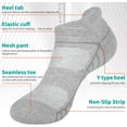 thumbnail image 2 of CAILDANL Athletic Running Ankle Socks, Low Cut Cushioned Anti-Blister Tab Sports Socks Men Women 6Pairs, 2 of 7