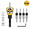 Gold, variant on 4-Pack Countersink Drill Bit Set with Depth Stop for Carpentry, Red