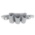 thumbnail image 3 of Garden Tool Belt 6 Pockets 2 Straps Waterproof Oxford Fabric Adjustable Gardening Tool Pouch for Family Camping Outdoor Gray, 3 of 4