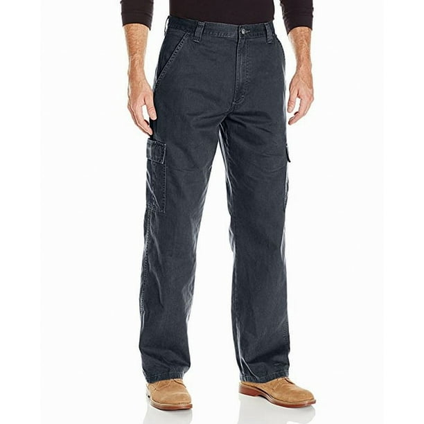 Mens Pants 36x32 Straight Leg Relaxed Fit Twill Cargo 36 Walmart Com