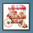 thumbnail image 3 of Pintura De Diamante 5D DIY Taladro Redondo Completo Tienda De Postres Carro Decoración 30x30cm Rosa, 3 of 9