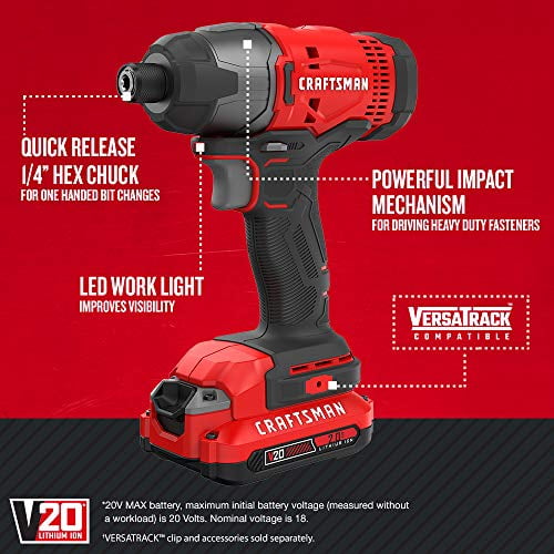 Craftsman v20 20v max cordless 4 tool combo kit 20 volt online