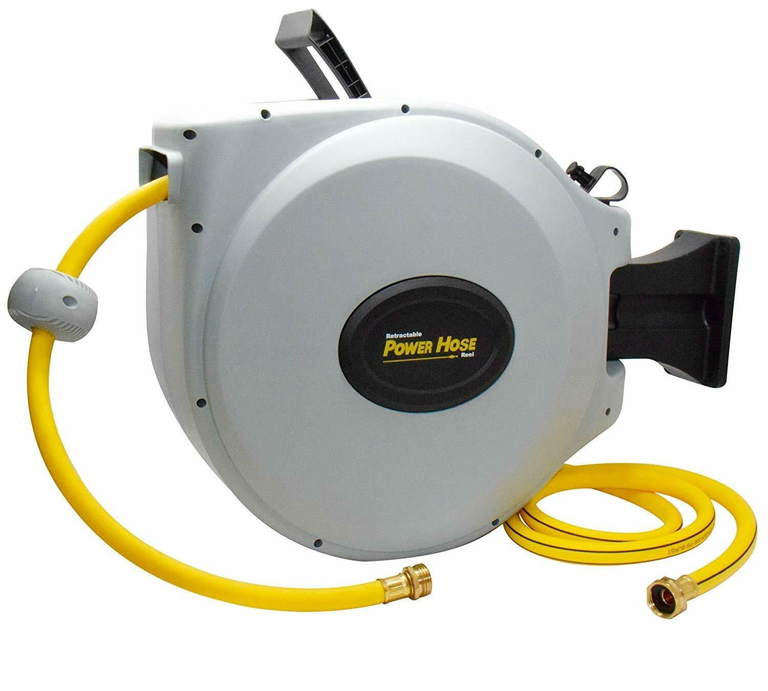 X 100 FT Retractable Garden Hose and Reel for sale online Sunneday 5/8 In 