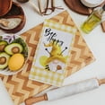 thumbnail image 2 of SPXUBZ Kitchen Towel, Yellow and White Plaid Dwarf Bee Bee Happy Bee Kind Towel, Suitable for Home Kitchen Festival Decoration Housewarming Gift Towel Set of 2, 2 of 5