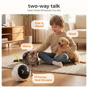 VividEye 2K Pet Camera Robot with AI, Movable Indoor WiFi Cam, Whole-Home Auto Patrol, Auto-Recharge, 360° Pet Finder, 2-Way Audio, Bark & Sound Alerts for Dogs and Cats