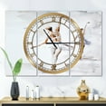 thumbnail image 2 of Designart 'watercolors Ballerinas Dance II' Traditional Wall Clock, 2 of 3