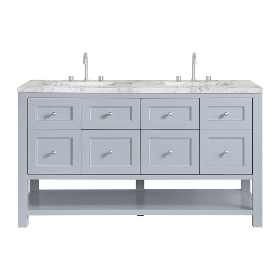 James Martin Vanities 330-V60d-3Car Breckenridge 60" Free Standing Double Basin Poplar