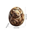 thumbnail image 3 of DAMAI 2026 Animal Easter Hand Carved Craft Eggs, Animal Patterns Easter Decorations and Basket Fillers Holiday Gifts, Animal Easter Carved Craft Eggs, 3 of 6