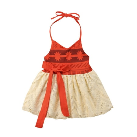 

Nokpsedcb US Ship Princess Newborn Kids Baby Girl Unicorn Dress Mesh Skirt Straps Clothes Red 6-12 Months