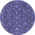thumbnail image 1 of Ahgly Company Machine Washable Indoor Round Persian Blue Traditional Area Rugs, 5' Round, 1 of 4