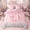 Monogrammed D, variant on Erosebridal Dreamy Glitters Print Twin Bedding Sets for Girls, Pink Bling V Letter Bedding Comforter Set, Pink Reversible 7-Piece