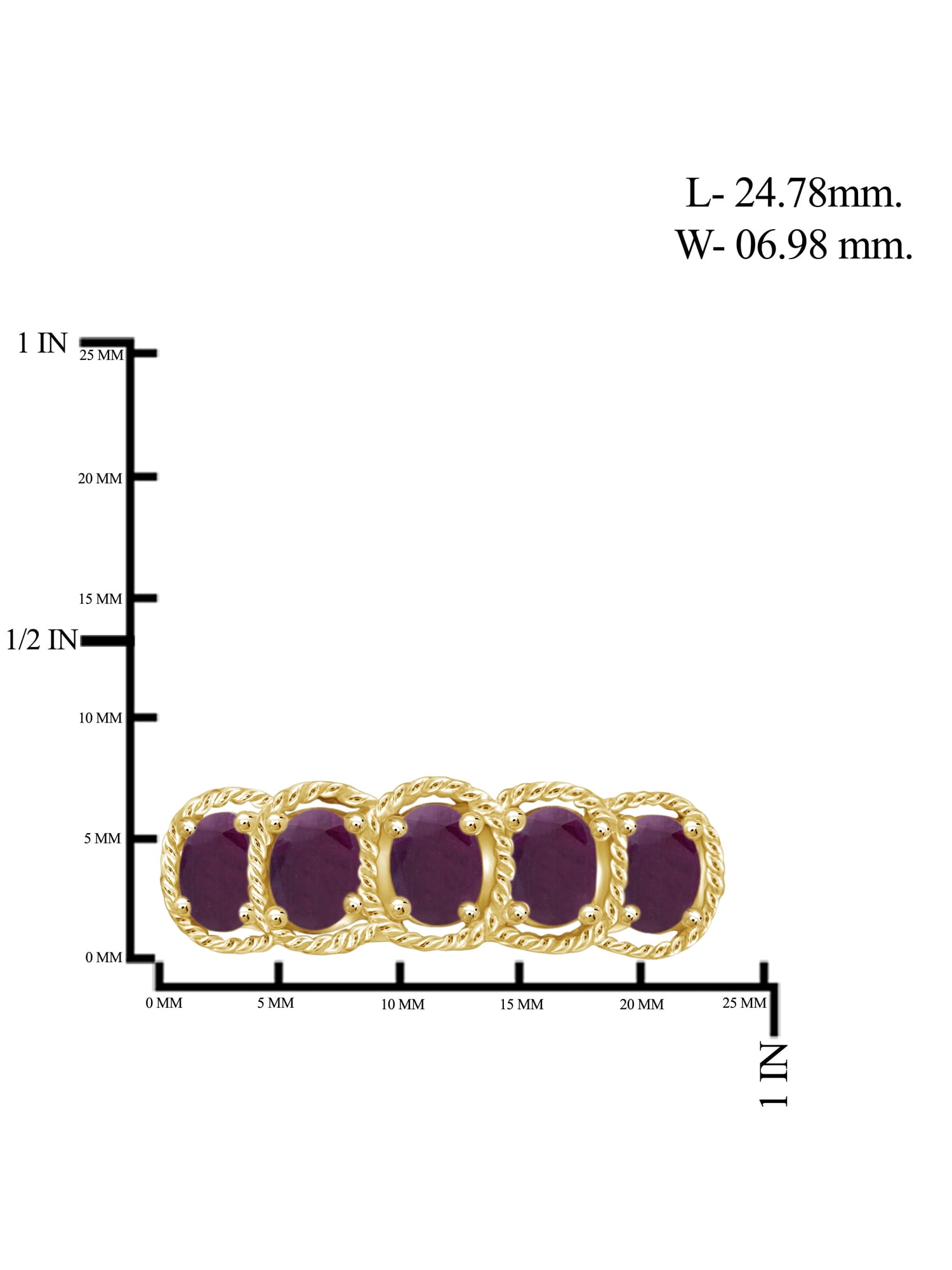JewelersClub Ruby Ring Birthstone Jewelry – 1.00 Carat Ruby 14K Gold Plated Silver Ring Jewelry – Gemstone Rings with Hypoallergenic 14K Gold Plated Silver Band